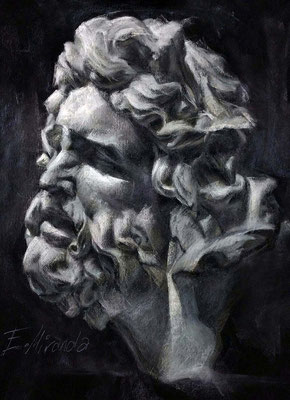 Eduardo Miranda Campillejos (Copia del yeso I, pastel  65 x 50 cm)