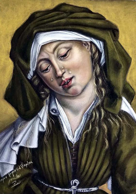 Pilar Jociles (Copia de Rogier van del Weyden, pastel 65 x 50 cm)