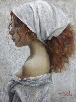 María Cuesta (Interpretando a Treserrast, pastel 65 x 50 cm)