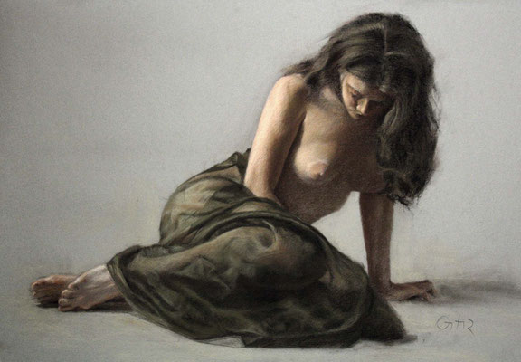 Antonio Ángel Ortiz Sánchez (Desnudo, pastel 70 x 100 cm)