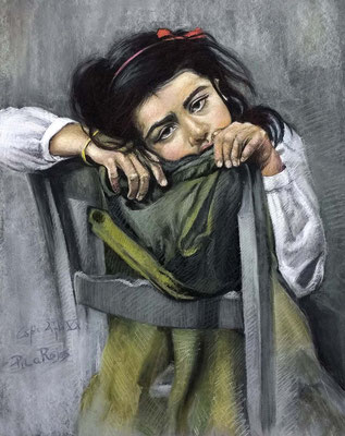 Pilar Rojas Pastor (Copia Morteza Katuzian, pastel 65 x 50 cm)