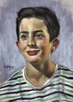 Juan Pedro Amador (Retrato V, pastel 65 x 50 cm)