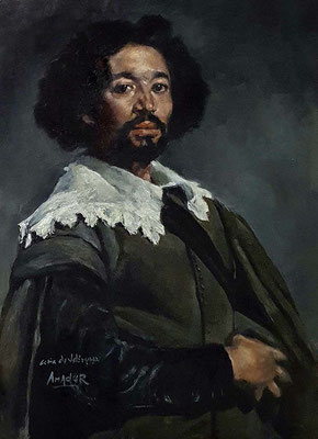 Juan Pedro Amador Donoso (Copia de Velázquez II, óleo 65 x 54 cm)