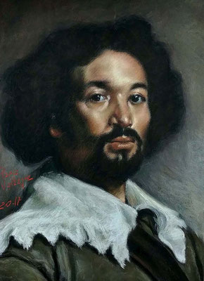 Carlos Sánchez Corzo (Copia de Velázquez, pastel 65 x 50 cm)