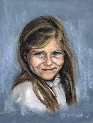 Verónica Píriz (Retrato, pastel 65 x 50 cm)