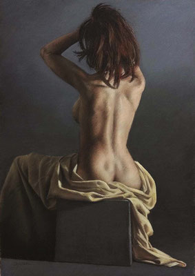 José Manuel Aguilar Salguero (Desnudo, pastel 65 x 50 cm