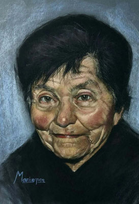 Carmen Jaén Barriga (Retrato, pastel 65 x 50 cm)