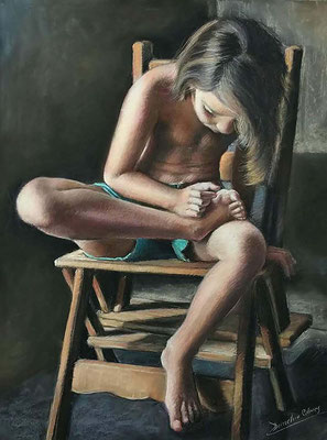 Demetrio Cáceres (Figura, pastel 65 x 50 cm)