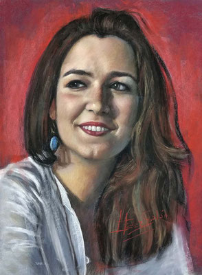 Lola Fernández Galán (Retrato, pastel 65 x 50 cm)