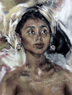 Ana Rodríguez Piñero (Copia Nicolai Fechin, pastel 65 x 50 cm)