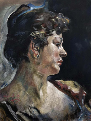 Paula Olivera Vázquez (Copia de Sorolla, pastel 65 x 50 cm)