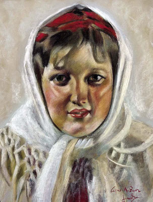 Paula Olivera Vázquez (Copia de Anders Zorn, pastel 65 x 50 cm)