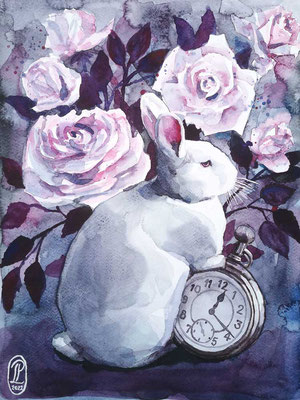 "Time Flies", Watercolour on paper, 30x40cm