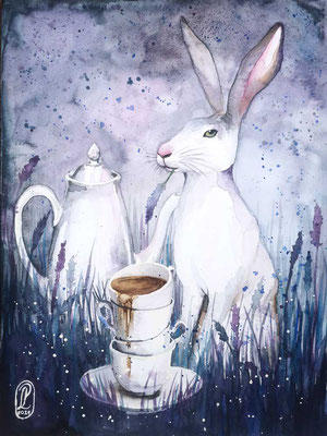 "Tea Time", Watercolour on paper, 30x40cm