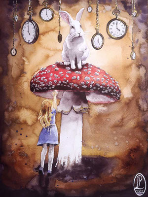 "Into the Wonderland", Watercolour on paper, 30x40cm