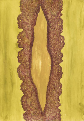 Opening, ink on cardboard, 36 x 25 cm, 2008