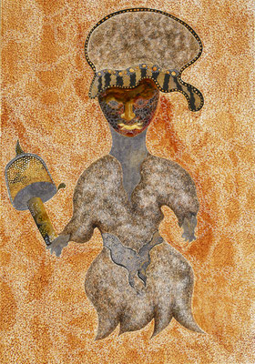Ladakhi Peasant, ink on cardboard, 73 x 51 cm, 2008
