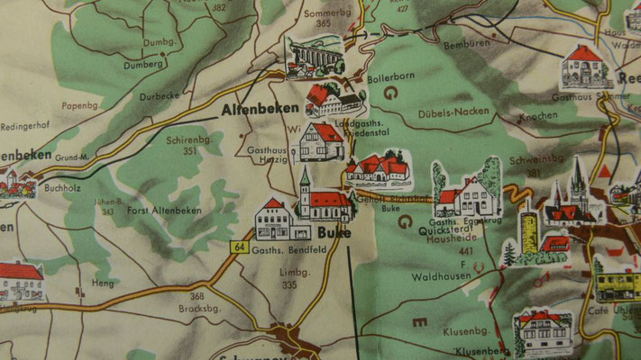 Historische Karte Teutoburger Wald