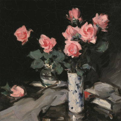 サミュエル・ジョン・ペプロー 《バラ》　1900-05年頃、油彩・カンヴァス