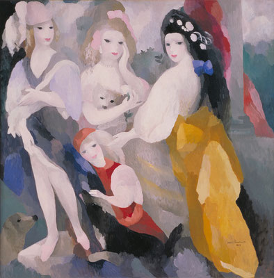 マリー・ローランサン　《プリンセス達》 1928年、大阪中之島美術館