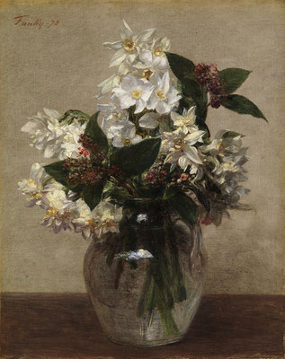 アンリ・ファンタン＝ラトゥール 《春の花》1878年、油彩・カンヴァス　© CSG CIC Glasgow Museums Collection