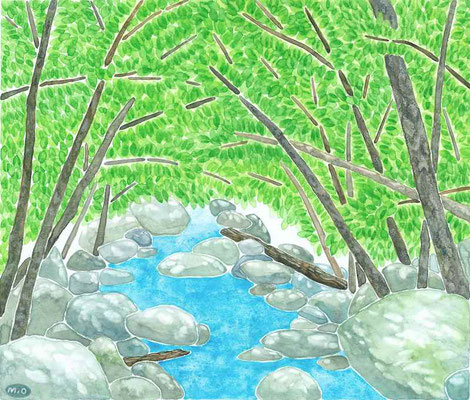 「そよ風」　Watercolor.    2022　