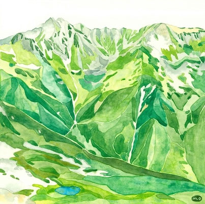 「空色の池」　Watercolor.    2025　