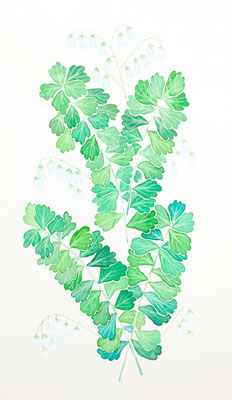 「夏の草」　Watercolor. 2015　Private collection.