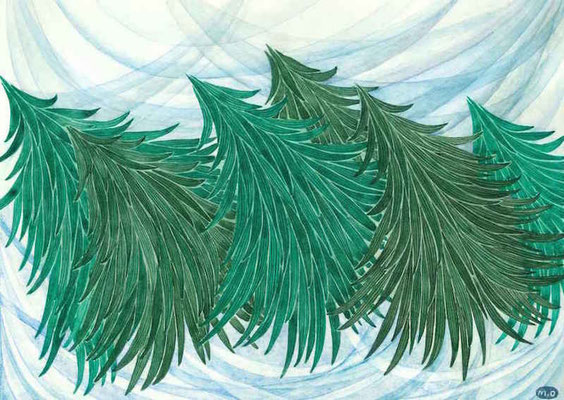 「強風」　Watercolor.    2020