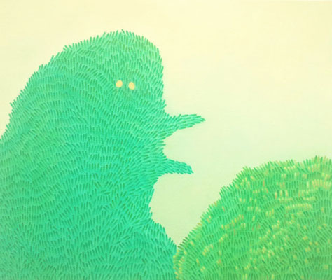 ミドリおばけ　　　　midoriobake.             F10   Oil on canvas, 2009