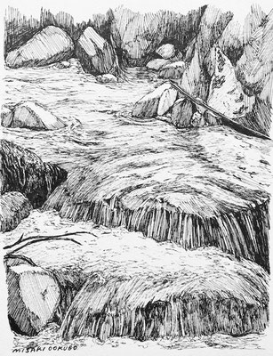 西丹沢　畦ヶ丸　2021   Ink on paper. 