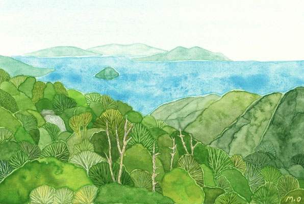 「春霞」　Watercolor.    2023　Private collection.