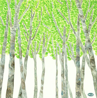 「ブナの森」　Watercolor.    2022