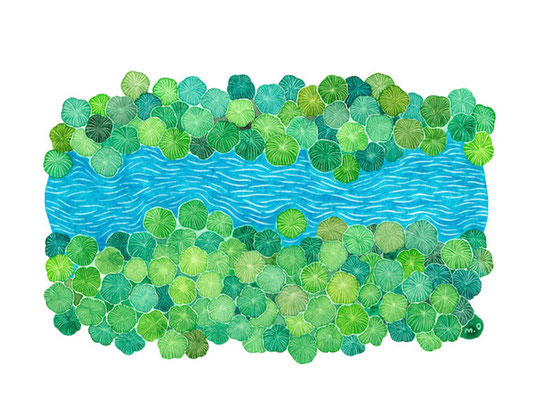 「清流」　Watercolor.    2021　Private collection.