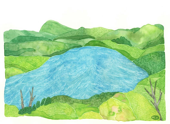 「嵐の後」Watercolor.    2023　
