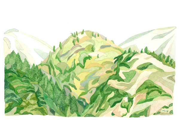 「春山」　Watercolor.　2019