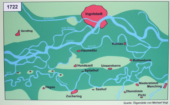 Flächenversiegelung im Jahr 1722