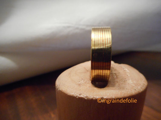 alliance mokume-gane, laiton, cuivre , bijoux damas