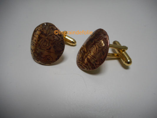 bouton de manchette mokume-gane