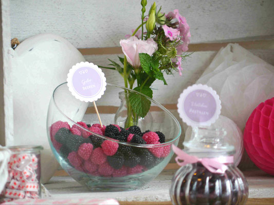 Candybar Hochzeit Bremen rosa lila