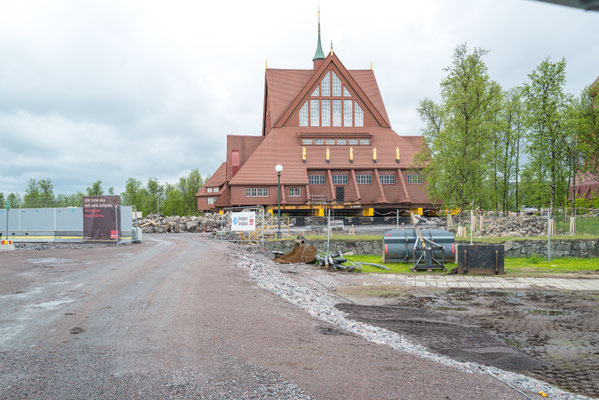Kirchenverlegung in Kiruna.