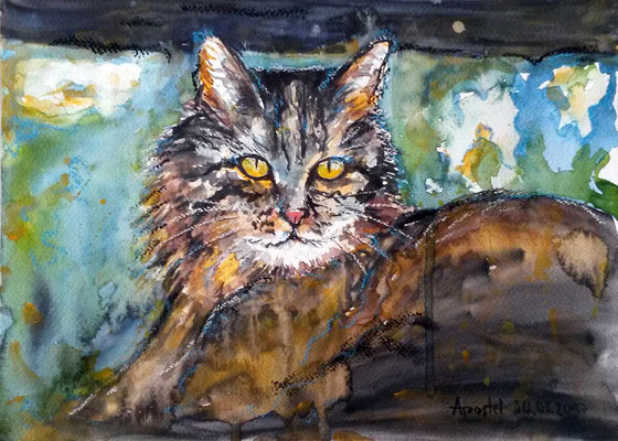 Aquarell/Pastell auf Papier 26x36cm