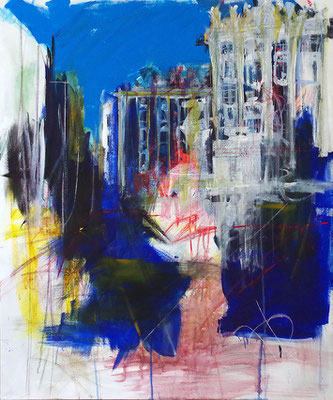 Acryl/Pastellkreide auf Leinwand
