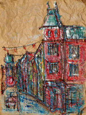 Mixed Media auf Papier