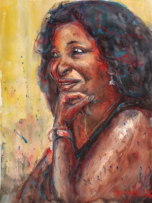 Aquarell/Kreide auf Papier 42x56cm