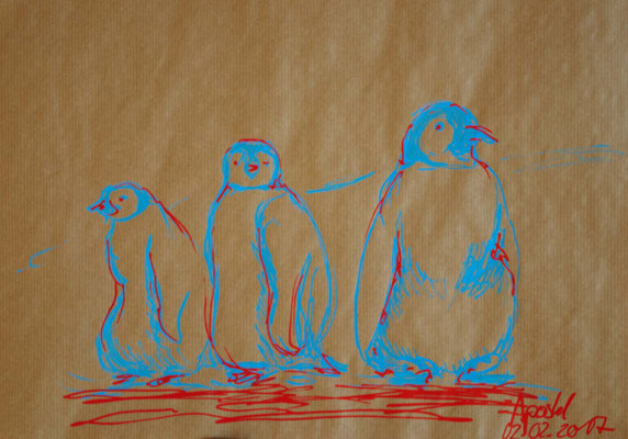 Acrylmarker auf Kraftpapier
