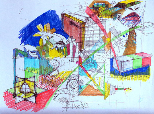 Filzstift auf Papier