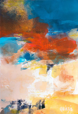 Rive 3 acrylique sur papier 20 x 30 disponible
