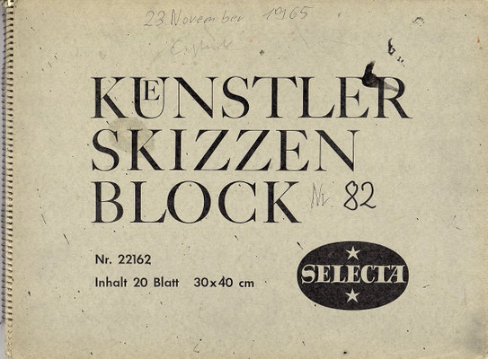 Skizzenblock  82  Datum  23.11.1965  24 Blätter