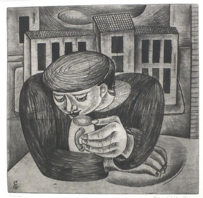 Biertrinker  1959  30 x 30       ( 7 )